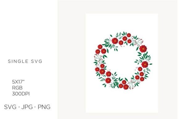 Border with Red Flowers: Elevating Your Creative Projects with Digital Elegance