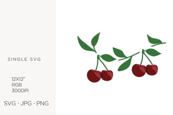 Cherry Branch with Leaves, Frame: A Versatile Vector Asset for Modern Design Projects