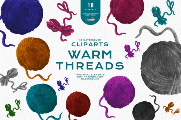 Colorful Crochet Threads Clipart