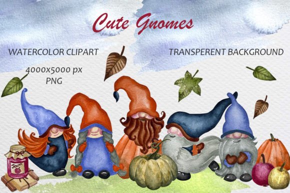 Cute Autumn Gnomes Watercolor Clipart: A Strategic Asset for Seasonal Branding and Creative Design