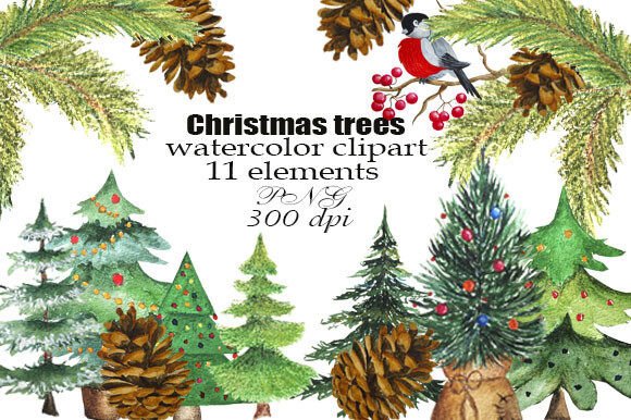 Elevate Designs with Watercolor Christmas Art