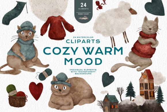 Embracing Whimsy: The Creative Power of Cute Cats Sheep Crochet Houses Clipart