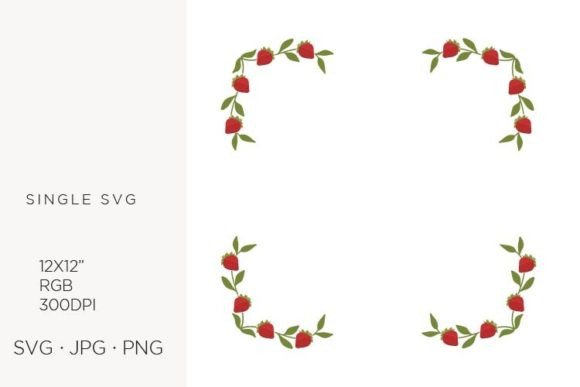 Frame with Strawberries: Elevating Digital and Print Design with Vector Art