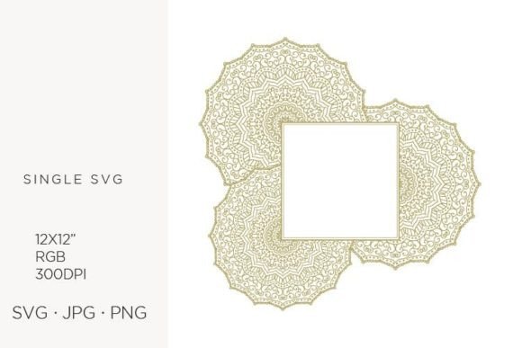 Mandala Ornamental Pattern Frame: Versatile Digital Art