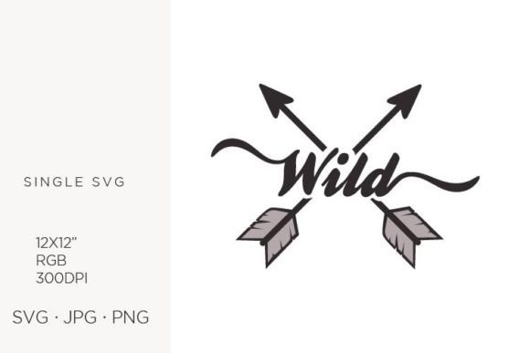 Native American Crossed Arrows: Wild Vector Art