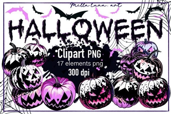 Reimagining Spooky: A Guide to Using Halloween Pink Watercolor PNG Cliparts