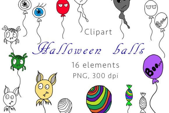 Strategic Visual Planning with Halloween Balls Clipart, PNG