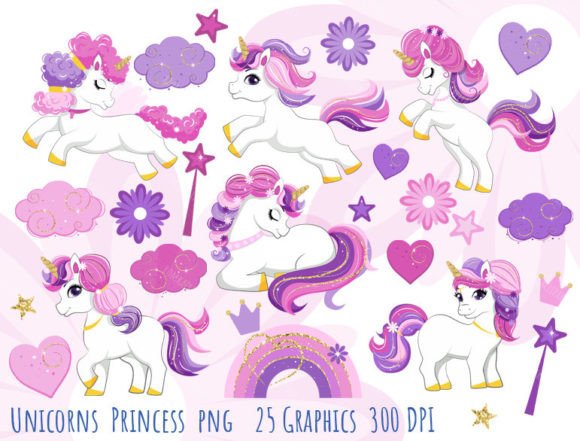 Unicorn Princess Clip Art PNG