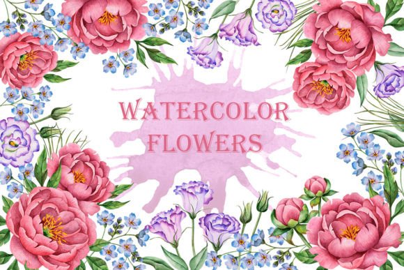 Watercolor Peony and Eustoma: A Guide to High-Quality Floral Design Assets